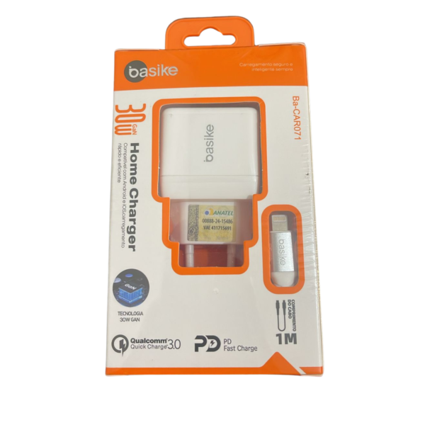 CARREGADOR 30W ENTRADA USB E TC