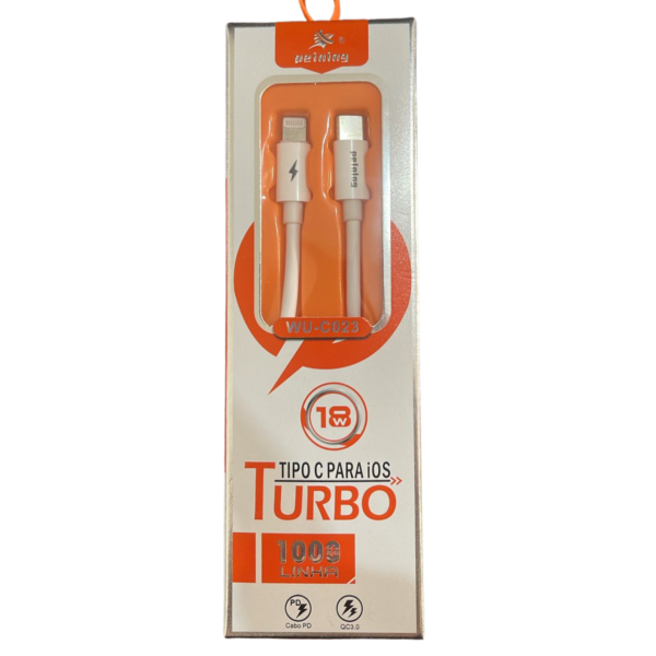 CABO CARREGADOR TURBO TIPO C - IOS